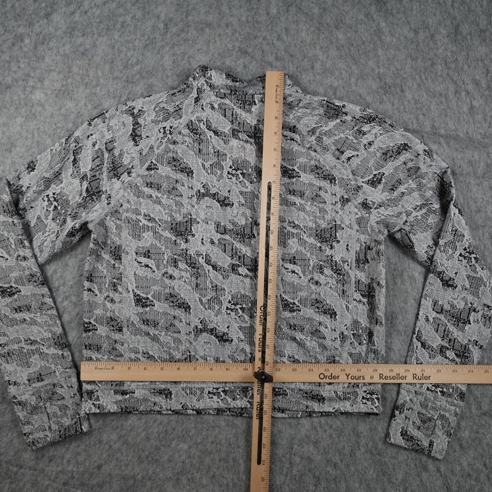 Spyder Top Women S/M? Gray 1/4 Zip Mock Neck Long Sleeve Active Pullover Cropped - Picture 6 of 9